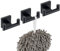 KOKOSIRI Robe Hook Bathroom Double Towel Coat Hooks Matte Black for Bath Kitchen Wall Mounted, 3 Pack Stainless Steel B1015BK-P3