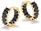 MESOVOR Creolen Ohrringe mit Zirkonia für Damen, 18 Karat Vergoldete Mehrfarbige Zirkonia-Ohrringe, Schmuck, Geschenke für Frauen und Mädchen (Schwarz)