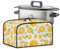 Pzuqiu Orange Crock Pot Cover Compatible with Most Slow Cookers Appliance Dust Cover 17 x 10.8 x 9.8 Crock Pot Slow Cooker Cover with Side Pocket