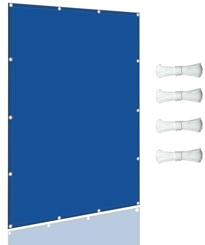 Sonnensegel Wasserdicht Rechteckig 2 x 5 m Sonnenschutz BalkonSonnenschutz Gartenpavillon UV-beständiges NetzMaschinenwäsche Balkonsegel für Pflanze Pergola ​Zaun, Dunkelblau