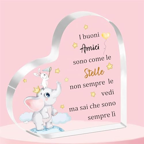 Amica Acrilico Placca Ornamenti Donna Uomo Regali Compleanno Targhe e Cartelli Decorativi Segni Amicizia Apprezzare Amico Natale Laurea Ricordi I Buoni Amici Sono Come le Stelle non Sempre le Vedi