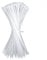 GUNGY Attache Cable Blanc 200 x 3,6 mm Collier de Serrage Plastique Serre Câbles Électriques pour Cable Management Jardinage 100 Pièces