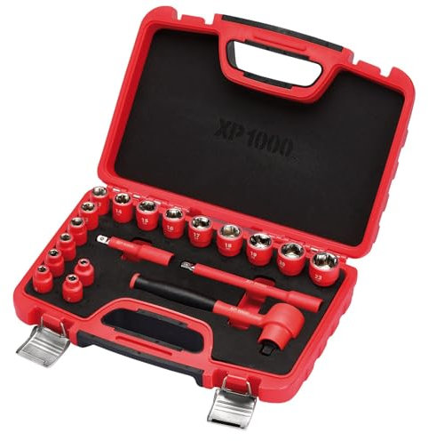 Draper XP1000 16306 VDE Metric Socket Set, 3/8 Sq. Dr. (19 Piece)