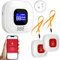 ChunHee Senioren Notruf Tuya WiFi Smart Notrufklingel Alert System für ältere Patienten Behinderte,Kinder 1 SOS Notrufknopf 1 Empfänger (2*Knopf + 1*Empfänger (Plug in.))