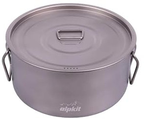 Alpkit MytiPot 2200 - Ultralight 2200ml Titanium Cooking Pot for Camping