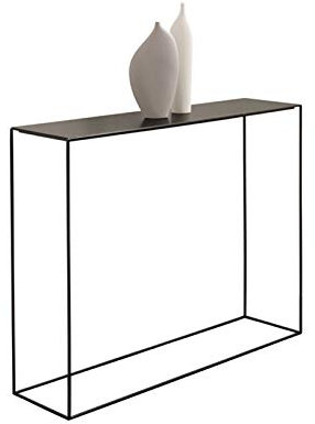 CAFIEDR Couchtisch, Metall-Wandtisch, Regal, Wohnzimmer-Bodentisch, Sofa-Hinterteil, Langer schmaler Tisch, dekoratives Regal