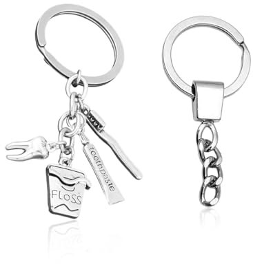 1 Zahn-Schlüsselanhänger, 1 Schlüsselanhänger, Zahnbürste, Zahnpasta, Zahnanhänger, Kreativer Rucksack-Anhänger, Personalisierte Schlüsseldekoration, Zahnarzt-Schlüsselanhänger-Geschenk