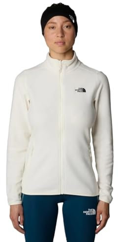 The North Face NF0A855O4HP1 Women’s 100 Glacier FZ - EU Maglia Lunga Donna White Dune-NPF Taglia L