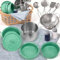 Veitch fairytales Dinette Enfant Ustensile et Accessoire Cuisine Enfant Jouet Ensemble de Casserole en Métal Coloré Cadeau 3 4 5 6 7 8 Ans (Nouveau Vert)