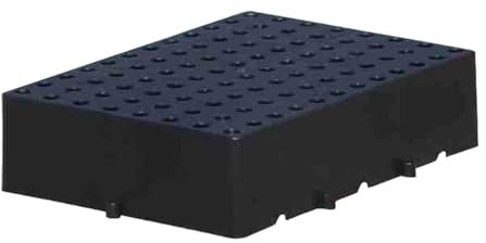 GOCHUSX Leichte Kunststoffpaletten, Atmungsaktive Gitter-Belüftungspaletten, Lagerregale Für Waren Für Garage, Küche, Supermarkt, Schrank, Einfach Zu Stapeln(Schwarz,50x40x10cm)