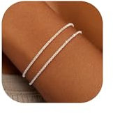 ZHESHY Armband Damen Gold Silber Ketten Armbänder Set 14k Vergoldet Charm Armkette Verstellbare Stapelbare Herz Knoten Büroklammer Perlenarmband Goldene Armbander Bracelet Schmuck Frau Frauen
