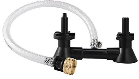 Lamsimoy Double Wine Rinser Beer Bottle Washer Homebrew Cleaning Equipment Cleaner with Kitchen Faucet Bar Tools
