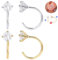 2 Paar Lymphatische Ohrringe Lymph Ohrringe Lymphvity Ohrringe Magnetische Ohrringe Magnet Ohrringe Damen Lymphity Ohrringe Lymphvity Magnetherapy für Frauen und Mädchen(Gold+Silber)