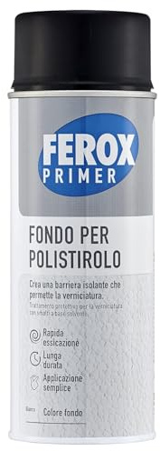 LoviStore 6 Pezzi Ferox Fondo per Polistirolo Aggrappante Bomboletta Spray Isolante 400 ml, Verniciatura, Colore Bianco Superfici Interno/Esterno, Primer Rapida Essicazione Lunga Durata