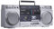 aiwa Retro Boombox CD Player with Cassette Recording, Bluetooth 5.0, FM/AM Radio, USB/SD/AUX Inputs, VU Meter, LCD Display, Dual 40W Speakers - Silver