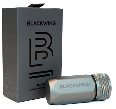 Blackwing Anspitzer für lange Spitze, Klinge aus deutschem Stahl, gefertigt aus Aluminium, kompaktes Design, Grau