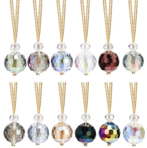 Toddmomy 1satz Kristall Weihnachtskugeln Farben Hängende Ornamente Für Garten Innenräume Regenbogen-Effekte Elegante Dekoration Für Weihnachten