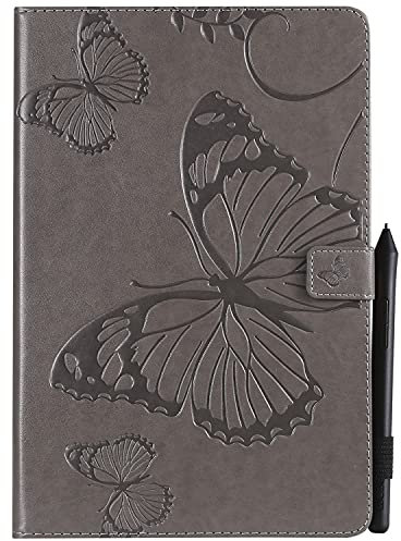 Fundas para tabletas Estuche Compatible with tableta Samsung Galaxy Tab S4 SM-T830/T835 de 10,5 pulgadas, delgado, liviano, con patrón de mariposa en relieve, de cuero PU, con tapa y ranuras Compatibl