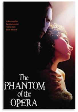 ZLOZJDBH Poster, Motiv: Hantom der Oper, ästhetisches Leinwandbild, Vintage-Gemälde für Zimmer, 60 x 90 cm, ungerahmt, 13