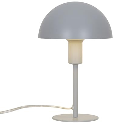 Nordlux Ellen Mini Tischleuchte Grau – Kompakte E14-Tischlampe mit klarem Kabel, IP20 – Ideal für Fensterbank, Regal oder Nachttisch