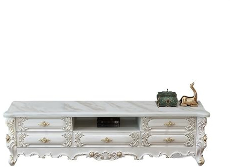 ruyi-1986 Meubles TV Combinaison de Table Basse et Meuble TV, Moderne et Minimaliste, Salon, Petit Appartement, Meuble TV en marbre