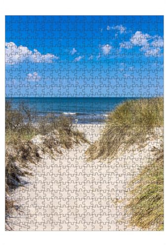 artboxONE-Puzzle L (500 Teile) Natur Wolken, Ostsee, Strand, Düne - Puzzle Meer dünengras Himmel