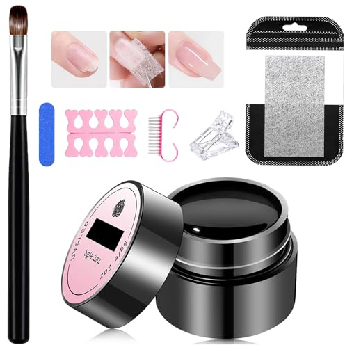 Nail Repair Protection Gel - Nail Repair Kit for Split Broken Natural Nails - Nail Extension Kit with Magical Fiberglass Repair Kits - Fast Building Gel & Repair Glue - Easy and Quick Repair