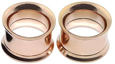 BWDHJLEY Tunnel Plug 26mm, Ohr Tunnel Mann Roségoldene Creolen Dehnung Set Schmuck Edelstahl 2 Stück