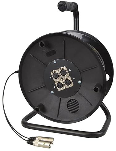 Cobra Microphone Snake Balanced Lead On Reel, 50 metre, 2 Inputs