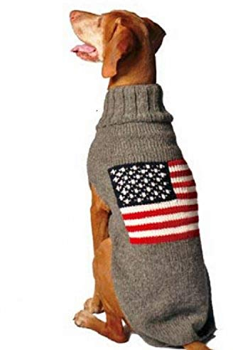 Chilly Dog Hundepullover mit amerikanischer Flagge, Größe 3XXL