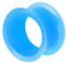 Piercingfaktor Flesh Tunnel Ohr Plug Piercing Silikon Hoher dünner Rand Flexibel Weich Rund Creole Farbig Bunt 16mm Aqua