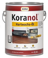 KORA® Koranol® Hartwachs-Öl für Holz – Schutz & Pflege für Holzboden, Möbel und Dielen – wasserabweisendes Pflegewachs, kratzfest, langlebig (Farblos, 2,5 Liter)