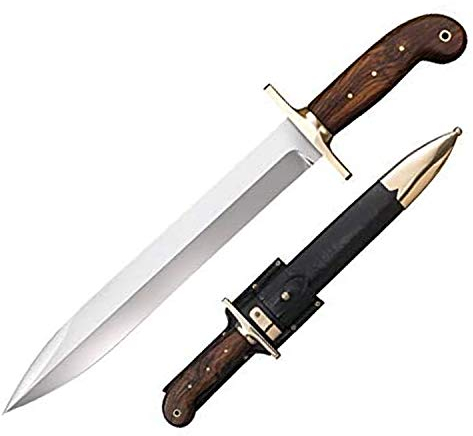 Cold Steel, Bowiemesser, 1849 Riflemans Knife, Klinge: 3,5 cm, Spear Point, Outdoormesser, Full Tang, Satin Finish