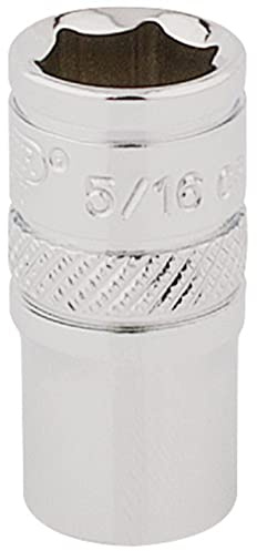 Draper 48670 1/4 Square Drive Polished Chrome Imperial Socket, 5/16 Size