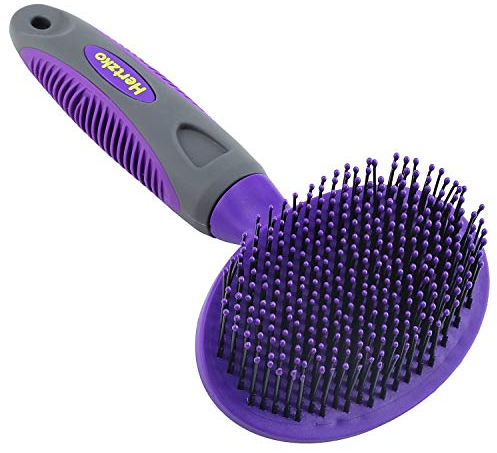Hertzko Soft Pet Brush For Dogs and Cats with Long or Short Hair, Great for Detangling and Removing Loose Undercoat or Shed Fur, Ideal for Everyday Brushing & for Sensitive Skin