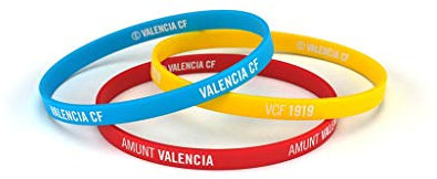 Valencia Football Club Wappen Junior Classic dreifarbig Armband für Damen und Kinder | Silikon Valencia Armband | unterstützt den Valencia CF mit Ein offizielles | VCF