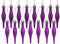 Confezione da 15-8,5 cm, 85mm (3.4) di palline a goccia - Opaco e glitter design - Palline di Natale (viola)