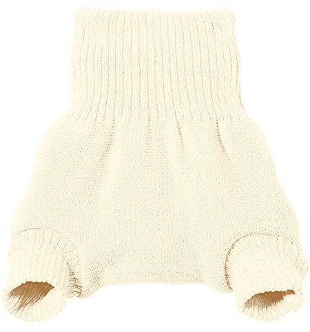 Disana WOLLWINDELHOSE, 100% Bio-Merinowolle GOTS, IVN Best | Newborn Neugeborene Baby Kleinkind, Kind Unisex | Baby Erstausstattung | Made in Germany | Natur Gr. 98-104