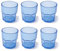 Omada Design 6 verres à boissons de 30 cl pour vos long drink en plastique 9 cm de hauteur, incassables,forme octogonale empilables et allant au lave-vaisselle, Ligne Unglassy,Turquoise