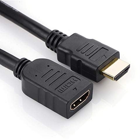 JAFSAL ONLINE Standard HDMI EXTENSION Audio Return Channel 4K Support Lead GOLD MALE Plug to Female Socket Cable TV Cables Ideal For-DVD players, Set-top Boxes - 2 Meter
