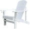 Outsunny Adirondack Gartenstuhl mit Becherhalter Gartenliege Balkonstuhl Tannenholz Weiß 97 x 72,5 x 93 cm