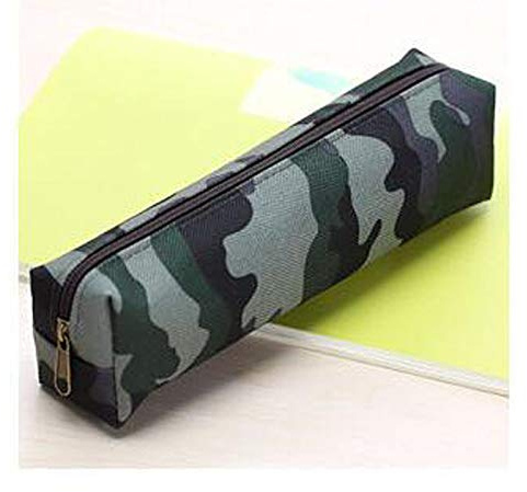 Federmäppchen mit Reißverschluss, Camouflage-Design, für Schule, Zubehör, Geldbörse, Mini-Tasche, trendiger Beutel, Halter für Schreibwaren (Camouflage-Grau), grau, Kompakt
