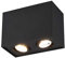 Trio Leuchten Deckenleuchte Biscuit 613000232, Metall Schwarz matt, exkl. 2x GU10