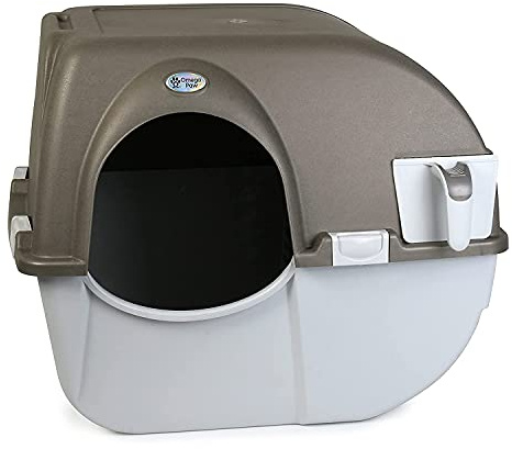 Omega Paw Roll 'n Clean Litter Box Regular Size Generation 5, GREY