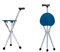 HYHMJ-Walking Poles Behinderung Medizinische Hilfe Faltbar Gehstock Mit Sitzfläche Aluminium Wanderstöcke Stuhl 3 Beine Gehstock Und Sitz Für Ältlich Wanderstab Gehhilfe,Blau