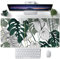 Desk Mat Green Plant Leaf Large Mouse Pad Desk Pad Tropical Boho Desk Accessories for Women Office Decor Laptop Keyboard Mouse Mat XXL Mousepad 31.5''X15.7'' Non-Slip Rubber Base with Stitched Edges