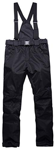 Saeohnssty Damen Skianzug Wasserdicht Winddicht Schnee Kleidung Skifahren und Snowboard Jacke und Hose Set Schwarz Hosen 3XL