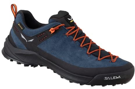 SALEWA Wildfire Leather GTX M, Zapatillas de Senderismo, para Hombre, Dark Denim/Black, 42.5 EU