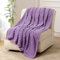 FY FIBER HOUSE Fleece Kuscheldecken, extra weiche Flauschige Decken, leichte, gemütliche Mikrofaser Sofadecke/Wolldecke für Büro, Sessel und Camping, 130x150cm, Lavendel