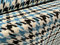 Wollbouclé schwerer Mantelstoff, Meterware, Jacquard, Hahnentrittmuster, Türkis, Schwarz und Weiß